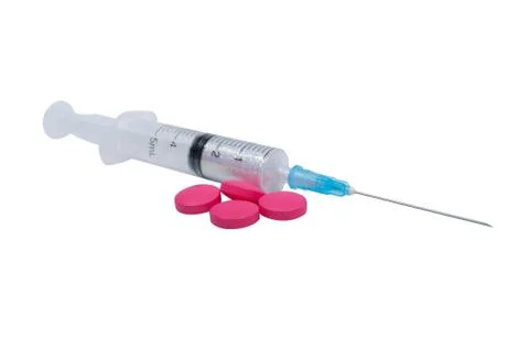 Needle whit pils Stock Photos