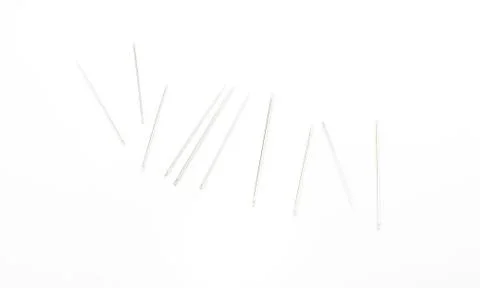 Needle on a white background. Stock Photos