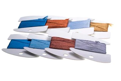 Needlepoint Ribbon Rolls Stock Photos