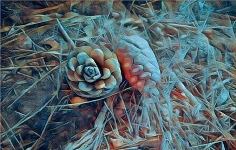 Needles and pine cones Stock Photos