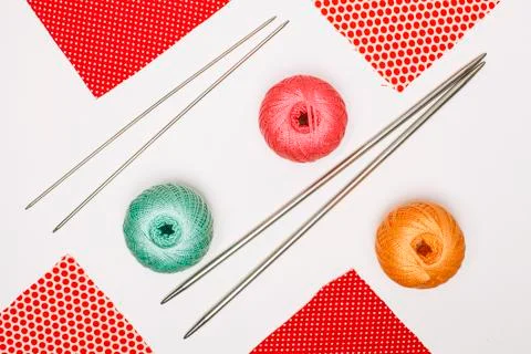 Needles and threads Stock Photos