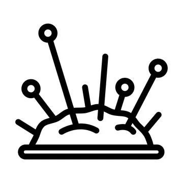 Needles knitting wool line icon vector illustration イラスト素材