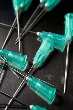 Needles for syringe Fotos de archivo