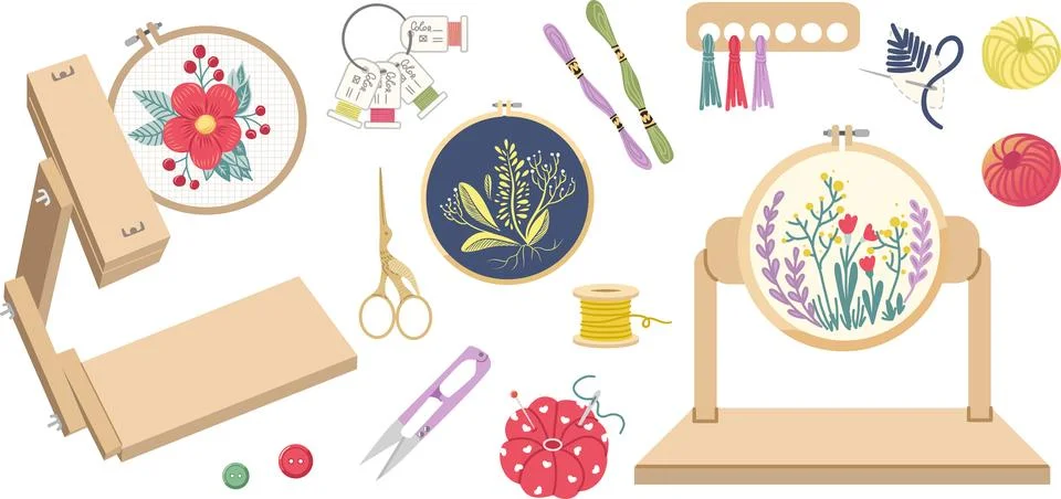 Needlework concept vector illustration Stock Illustration