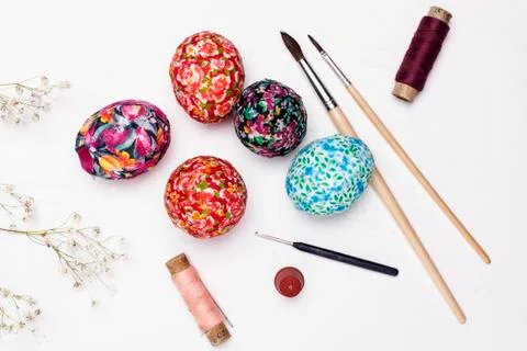 Needlework for Easter Stock Photos