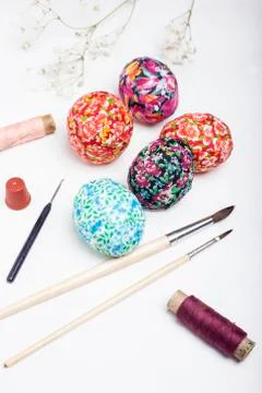 Needlework for Easter Stock Photos