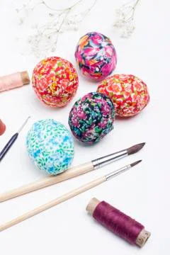 Needlework for Easter Stock Photos