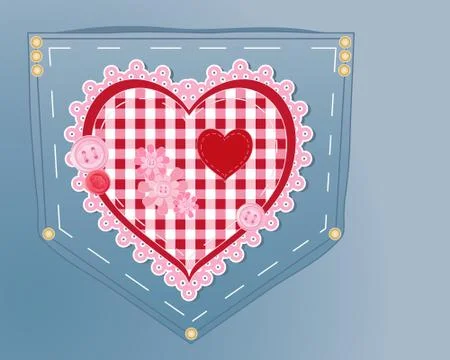 Needlework heart Stock Illustration
