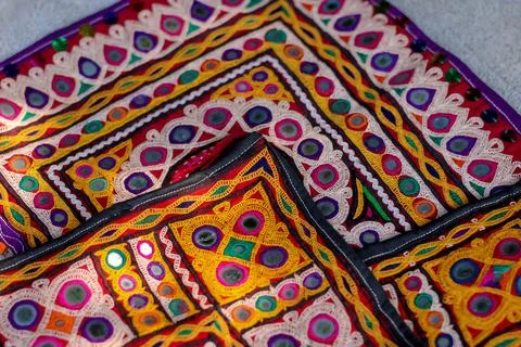 Needlework pattern and back,traditional Hungarian matyo embroidery motifs.han Stock Photos