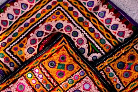Needlework pattern and back,traditional Hungarian matyo embroidery motifs.han Stock Photos