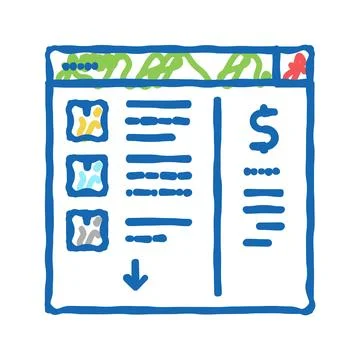 Needs recognition icon doodle illustration Stock Illustration