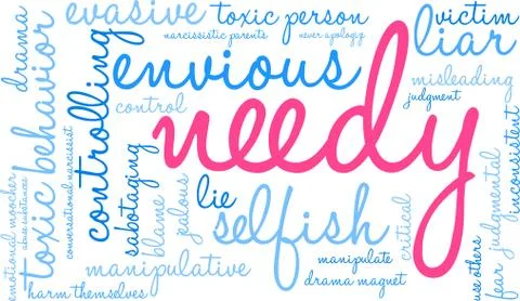 Needy Word Cloud Ilustração Stock