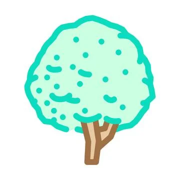 Neem tree jungle amazon color icon vector illustration Stock Illustration