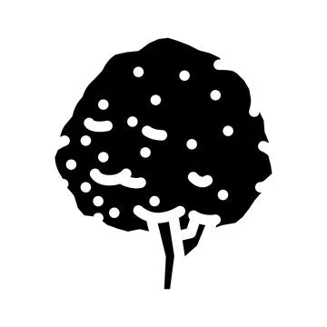Neem tree jungle amazon glyph icon vector illustration Stock Illustration