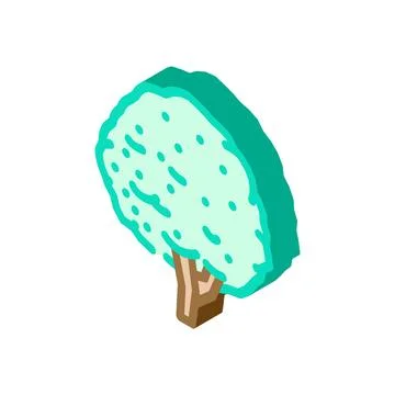 Neem tree jungle amazon isometric icon vector illustration Stock Illustration