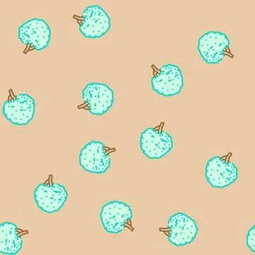 Neem tree jungle amazon vector seamless pattern Stock Illustration