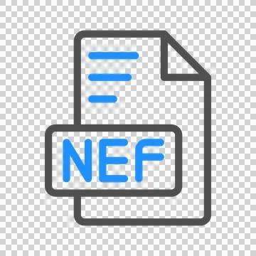 Nef colored outline document file icon for design Stockillustratie