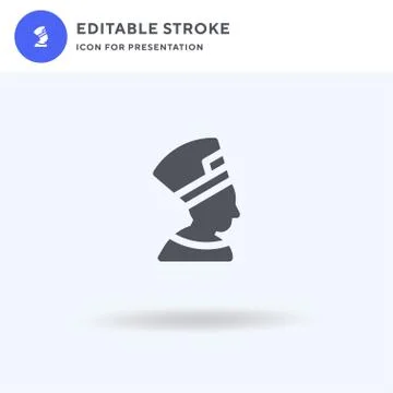 Nefertiti icon vector, filled flat sign, solid pictogram isolated on white, logo イラスト素材