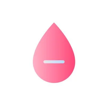 Negative blood type flat gradient two-color ui icon Illustrazione stock