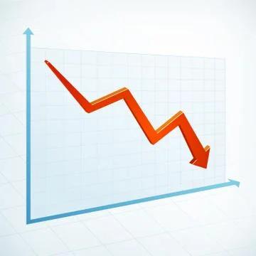 Negative business graph arrow Stock-Illustration