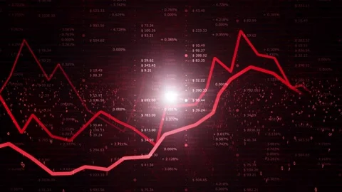 Negative business graphs and data animation Stock Footage 334804230