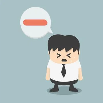 Negative businessman Stock Illustration