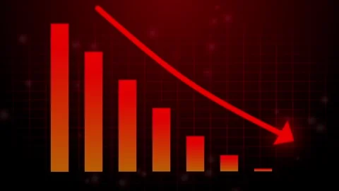 Negative chart graph animation Stock Footage 327929408