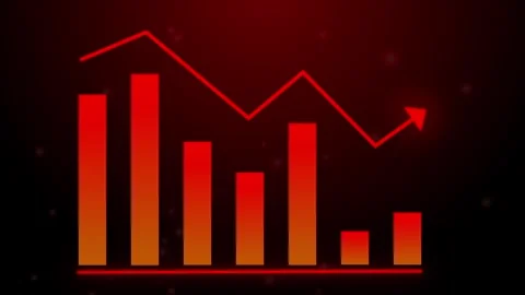 Negative chart graph animation Stock Footage 327929437