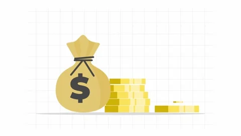 Negative chart graph animation, red arrow is making a downfall Stock Footage 303224684