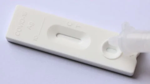 Negative Checking Covid-19 Antigen Test Kit Stock Footage 191414582
