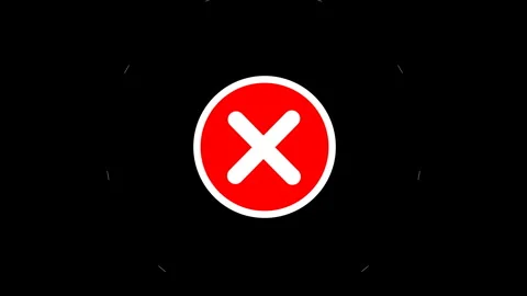 Negative choice tick animation. Cross sign means rejection, ban or disagreement Stock-Footage 270541446