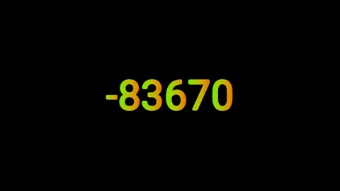 Negative countdown sequence, digital timer display Stock Footage 337617624