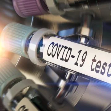 Negative COVID-19 test and laboratory sample of blood testing for diagnosis new 스톡 일러스트