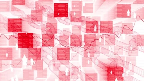 Negative cryptocurrency business network animation Stock Footage 337234640