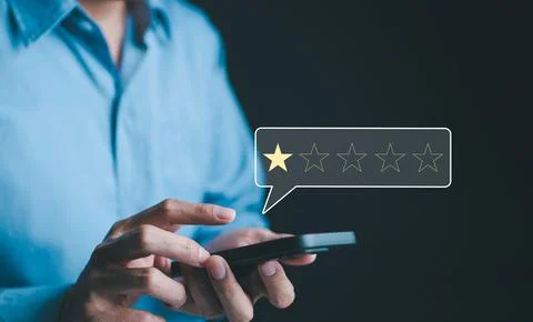 Negative customer review concept. Stock Photos