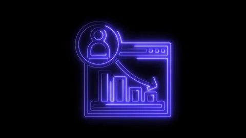 Negative digital growth analysis with user demographics and data visualization Stock Footage 322990898