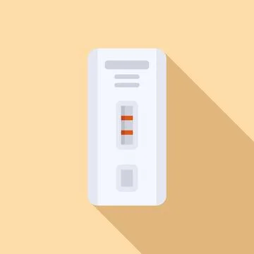 Negative dna icon flat vector. Lab test イラスト素材