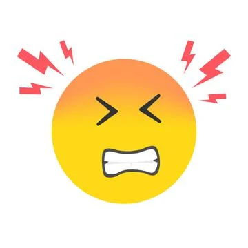 Negative emotion on white background. Vector illustration. Stock Illustration