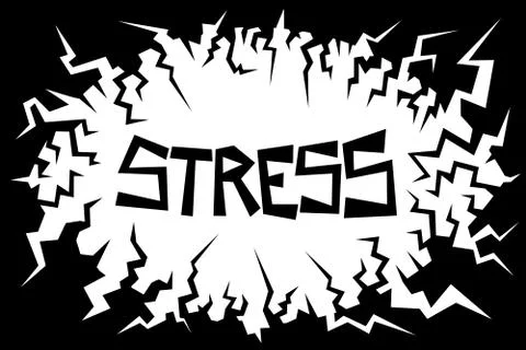 ..Negative environment is causing stress - mind and mental condition is under Stock Illustration