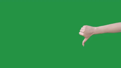 Negative feedback dislike gesture hand thumb down Stock Footage 172935901