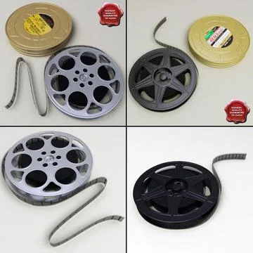 Negative Films Collection 3D Model