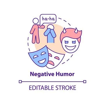 Negative humor concept icon Illustrazione stock