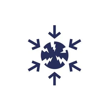 Negative impact or damage icon on white 스톡 일러스트