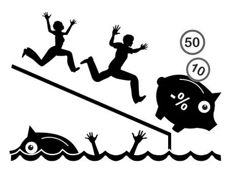 Negative Interest Rates Illustrazione stock