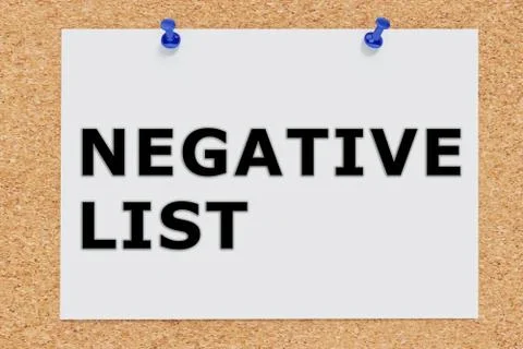 Negative List concept Illustrazione stock