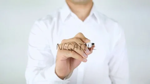 Negative, Man Writing on Glass Stock Footage