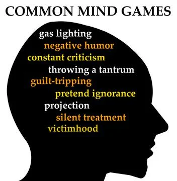 Negative mind games Stock Illustration