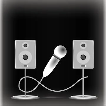 Negative music composition Stock Illustration