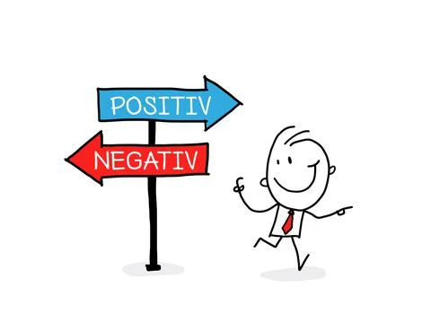 Negative or positive thinking decision vector concept Stock Illustration