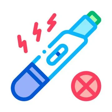 Negative Pregnancy Test Icon Outline Illustration Stock Illustration